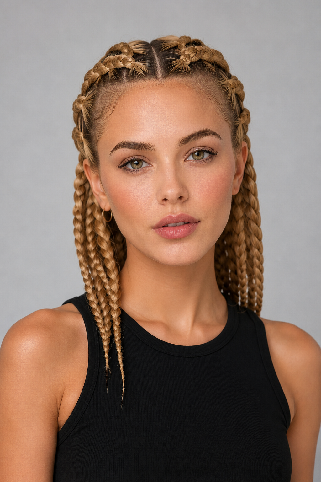 After: braided hairstyle generated by Hair Studio